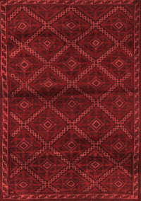 Abstract Red Contemporary Rug, con1543red