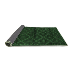Sideview of Abstract Emerald Green Contemporary Rug, con1543emgrn