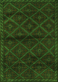 Abstract Green Contemporary Rug, con1543grn