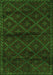 Abstract Green Contemporary Rug, con1543grn