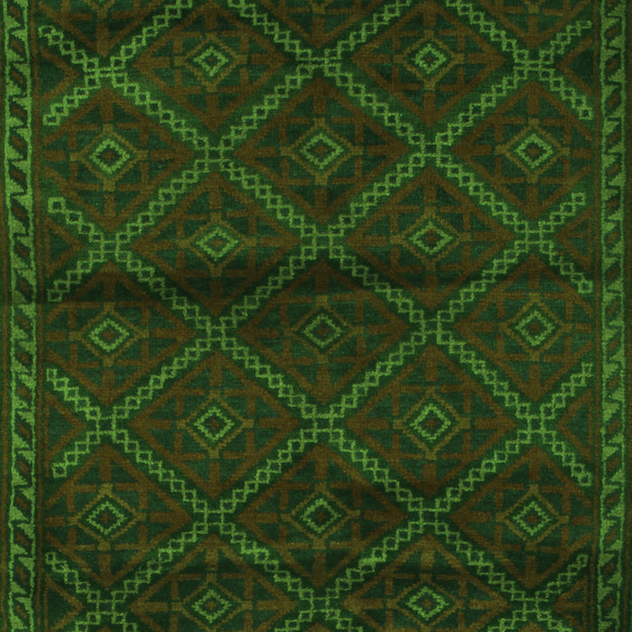 Serging Thickness of Machine Washable Abstract Green Contemporary Area Rugs, wshcon1543grn