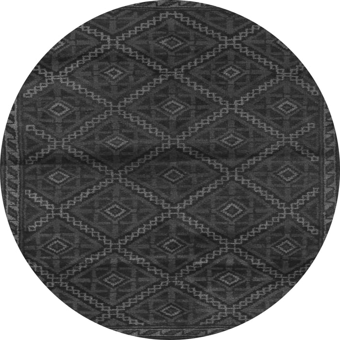 Square Abstract Gray Contemporary Rug, con1543gry