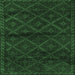 Square Abstract Emerald Green Contemporary Rug, con1543emgrn