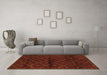 Machine Washable Abstract Orange Contemporary Area Rugs in a Living Room, wshcon1543org