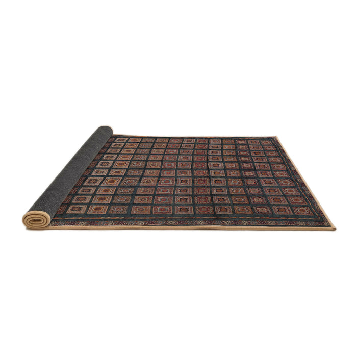Thickness of Contemporary Bakers Brown Modern Rug, con1544