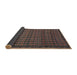 Thickness of Contemporary Bakers Brown Modern Rug, con1544