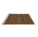 Sideview of Machine Washable Abstract Brown Contemporary Rug, wshcon1544brn