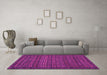 Machine Washable Abstract Pink Contemporary Rug in a Living Room, wshcon1544pnk