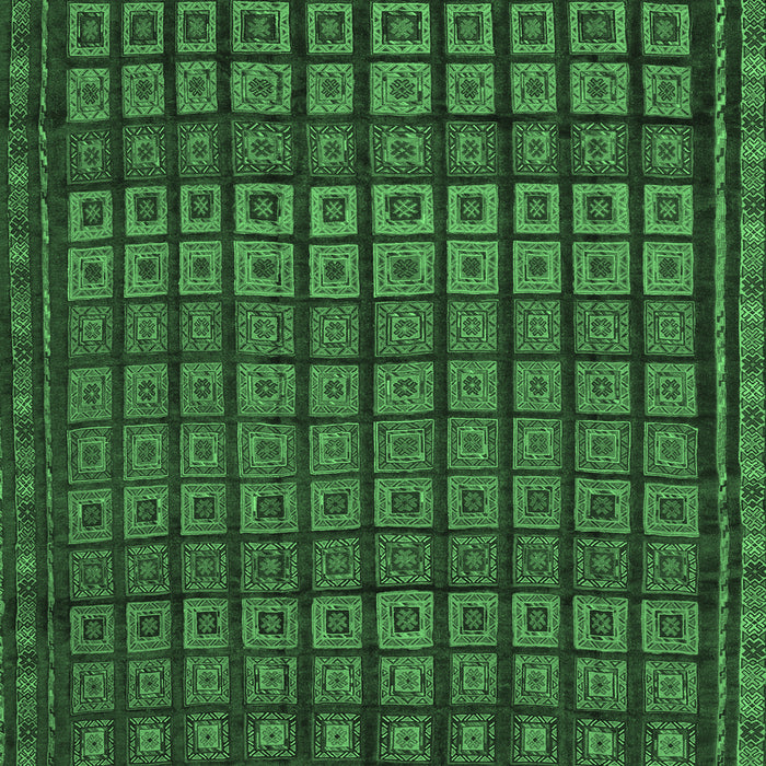 Machine Washable Abstract Emerald Green Contemporary Area Rugs, wshcon1544emgrn