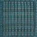 Square Abstract Light Blue Contemporary Rug, con1544lblu