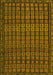 Abstract Yellow Contemporary Rug, con1544yw