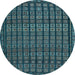 Round Machine Washable Abstract Light Blue Contemporary Rug, wshcon1544lblu