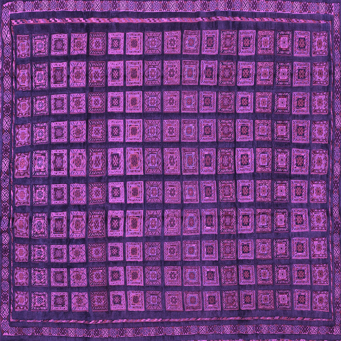 Square Machine Washable Abstract Purple Contemporary Area Rugs, wshcon1544pur