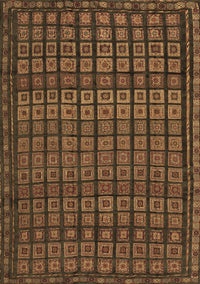 Abstract Brown Contemporary Rug, con1544brn