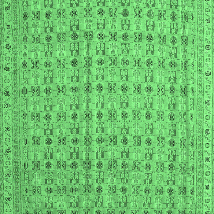 Machine Washable Abstract Emerald Green Contemporary Area Rugs, wshcon1545emgrn