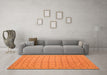 Machine Washable Abstract Orange Contemporary Area Rugs in a Living Room, wshcon1545org