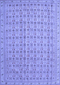 Abstract Blue Contemporary Rug, con1545blu