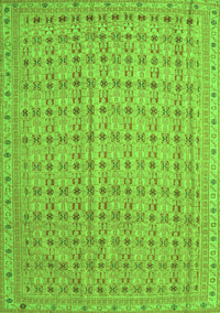 Abstract Green Contemporary Rug, con1545grn