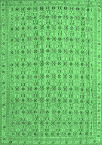 Abstract Emerald Green Contemporary Rug, con1545emgrn