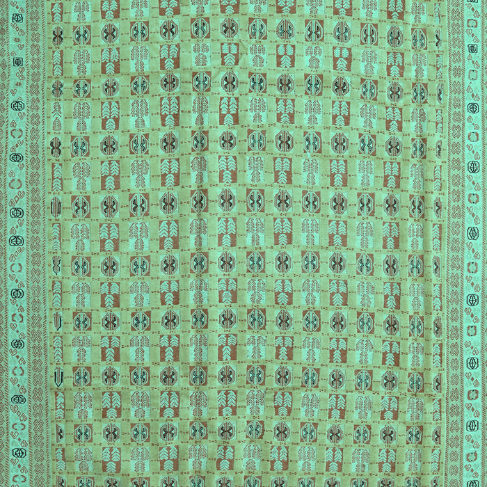 Machine Washable Abstract Turquoise Contemporary Area Rugs, wshcon1545turq