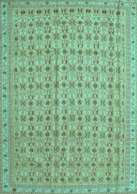 Abstract Turquoise Contemporary Rug, con1545turq