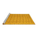 Sideview of Machine Washable Abstract Yellow Contemporary Rug, wshcon1545yw