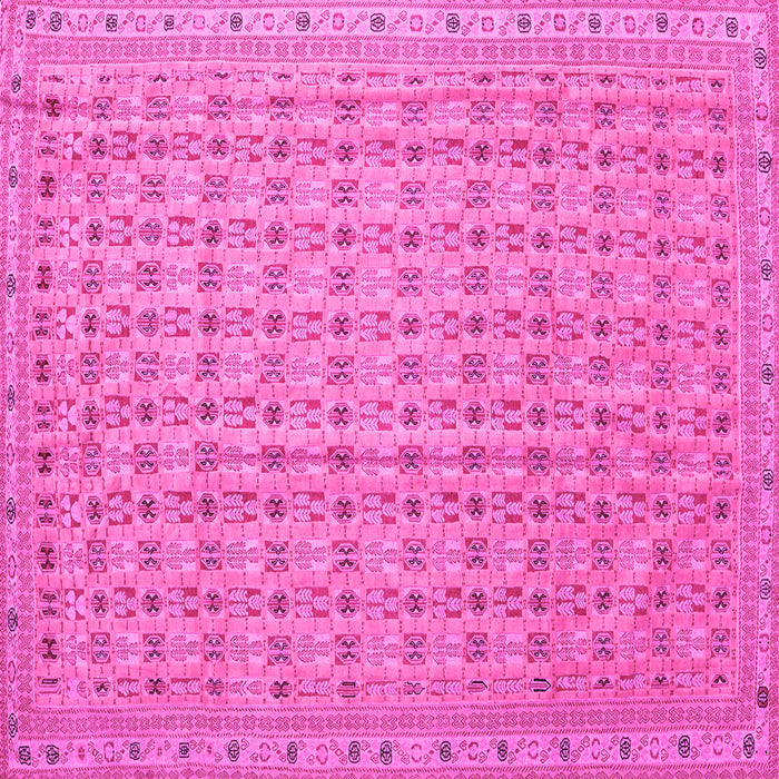 Square Abstract Pink Contemporary Rug, con1545pnk