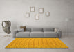 Machine Washable Abstract Yellow Contemporary Rug in a Living Room, wshcon1545yw