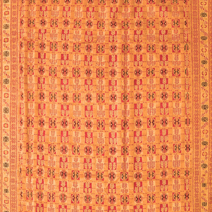 Serging Thickness of Machine Washable Abstract Orange Contemporary Area Rugs, wshcon1545org