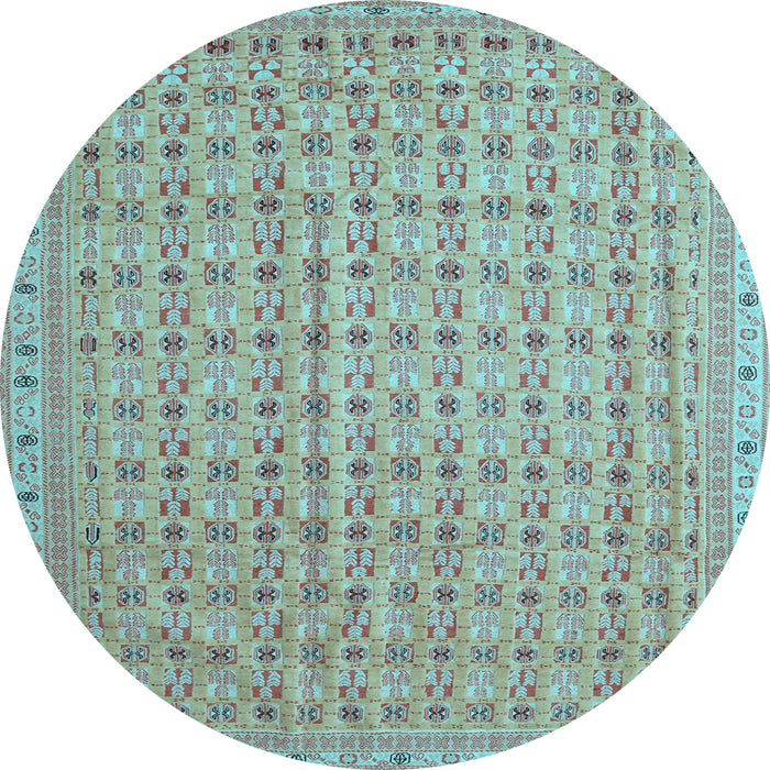 Round Machine Washable Abstract Light Blue Contemporary Rug, wshcon1545lblu