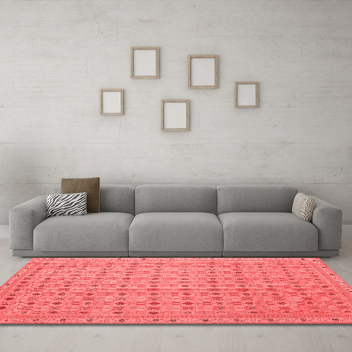 Contemporary Red Washable Rugs