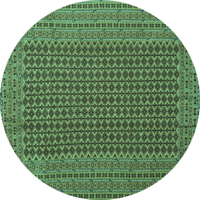 Round Southwestern Turquoise Country Rug, con1546turq