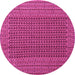 Round Southwestern Pink Country Rug, con1546pnk