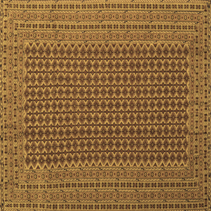 Square Southwestern Brown Country Rug, con1546brn