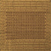 Square Southwestern Brown Country Rug, con1546brn