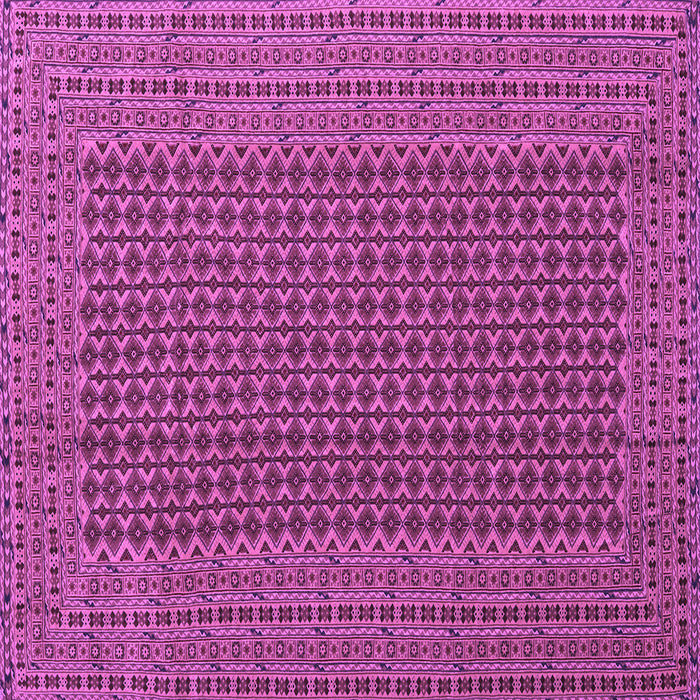 Square Machine Washable Southwestern Purple Country Area Rugs, wshcon1546pur