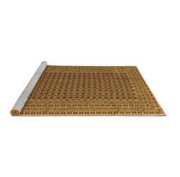 Sideview of Machine Washable Southwestern Brown Country Rug, wshcon1546brn