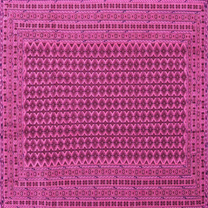 Square Machine Washable Southwestern Pink Country Rug, wshcon1546pnk