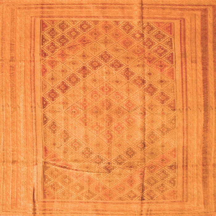 Serging Thickness of Southwestern Orange Country Rug, con1547org