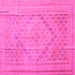 Square Southwestern Pink Country Rug, con1547pnk