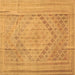 Square Southwestern Brown Country Rug, con1547brn