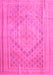 Machine Washable Southwestern Pink Country Rug, wshcon1547pnk