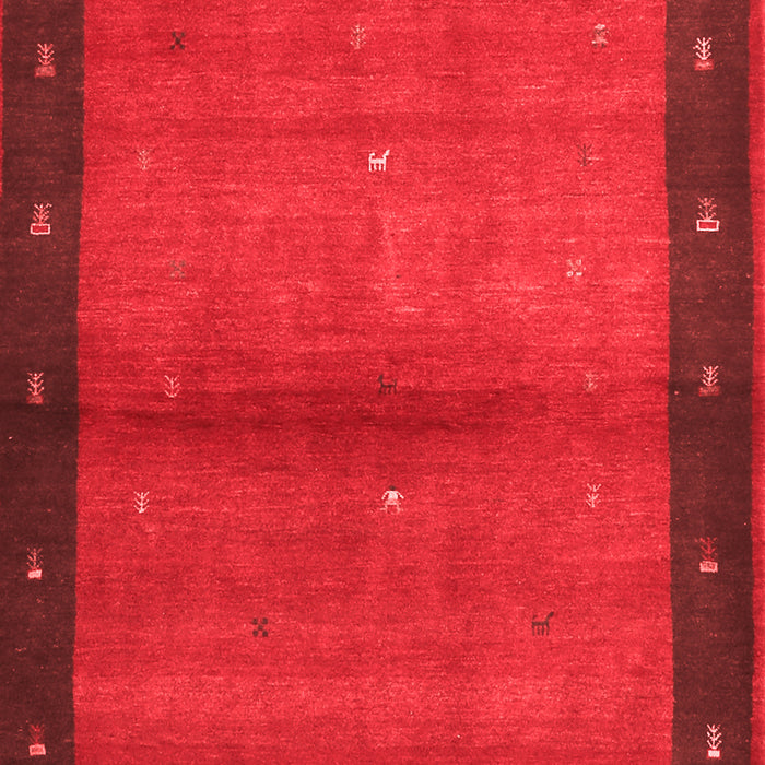 Abstract Red Contemporary Area Rugs
