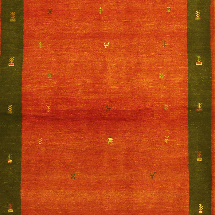 Abstract Yellow Contemporary Rug, con1548yw