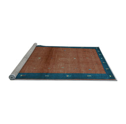 Sideview of Machine Washable Abstract Light Blue Contemporary Rug, wshcon1548lblu