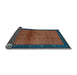 Sideview of Abstract Light Blue Contemporary Rug, con1548lblu