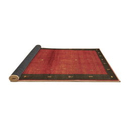Sideview of Abstract Brown Contemporary Rug, con1548brn