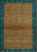 Machine Washable Abstract Turquoise Contemporary Area Rugs, wshcon1548turq