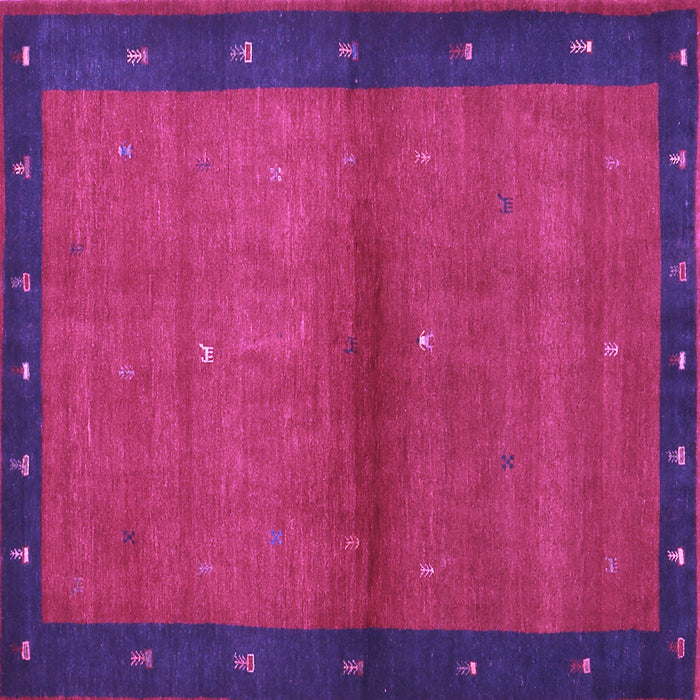 Square Machine Washable Abstract Purple Contemporary Area Rugs, wshcon1548pur