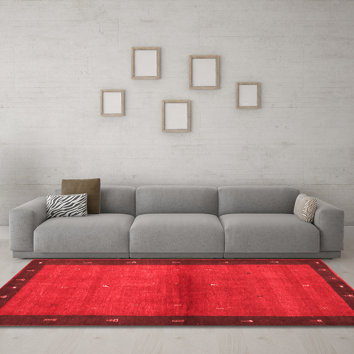 Contemporary Red Washable Rugs